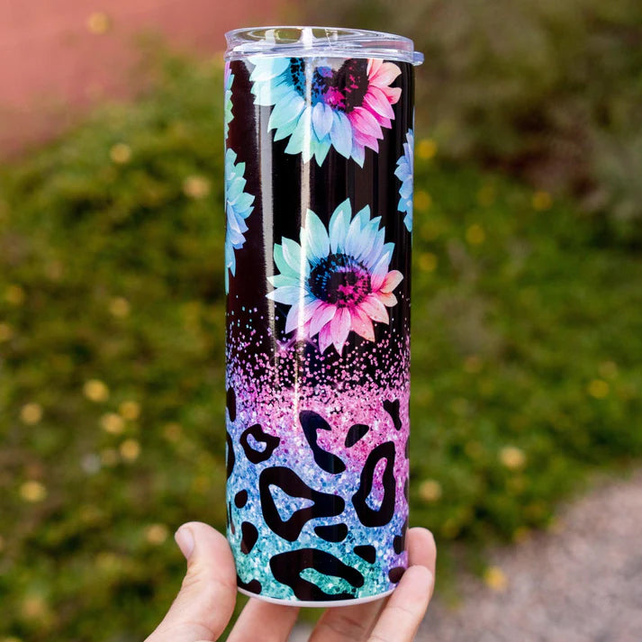 Sunflower 20oz Skinny Shimmer Duozie Tumbler