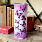 Purple Butterfly 30oz Thick Duozie Tumbler